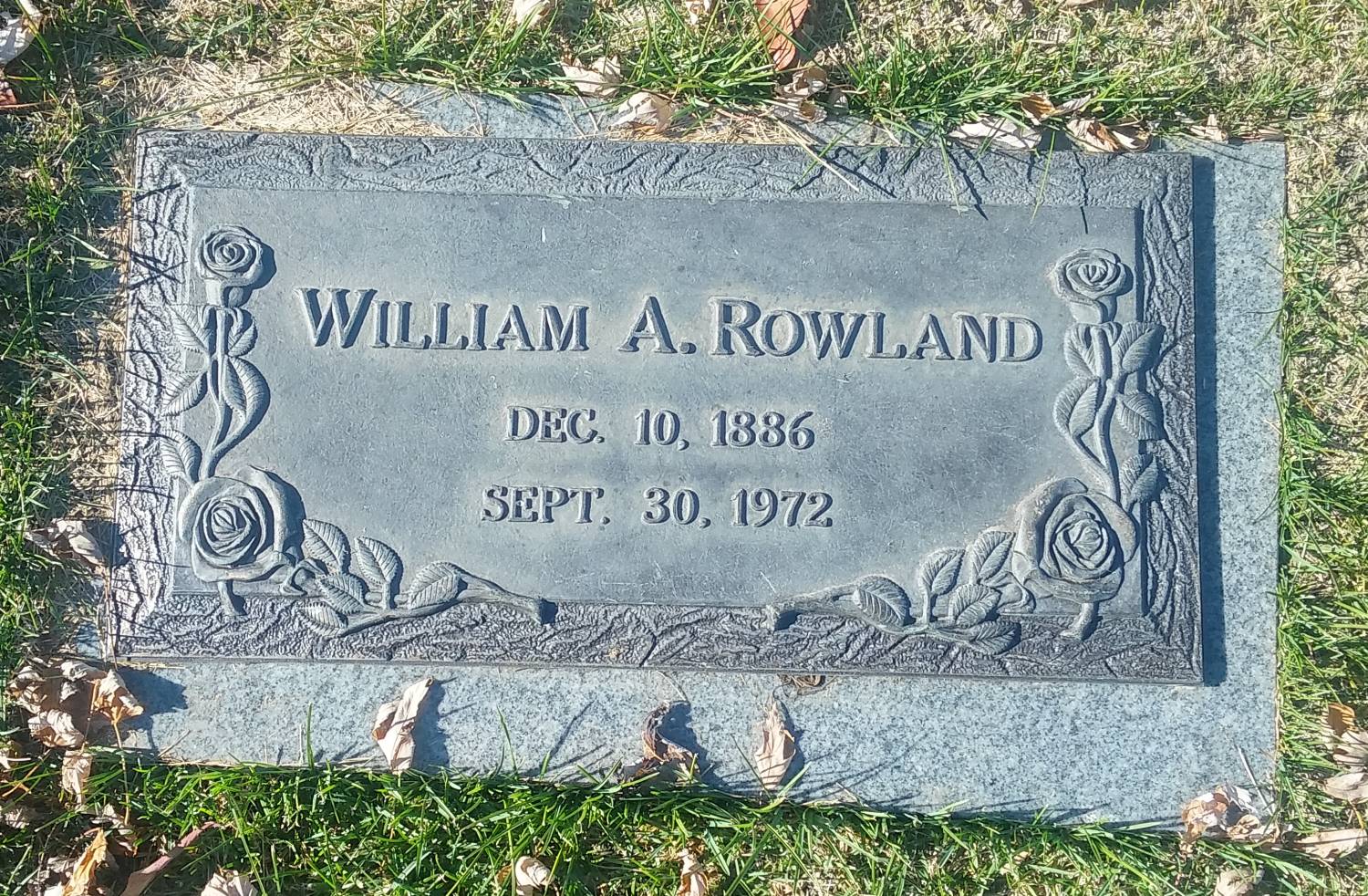 Marker for William A. Rowland